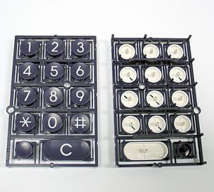 أسود أوفيرمولدينغ الالكترونيات أجزاء / لوحات المفاتيح الإلكترونية البلاستيكية